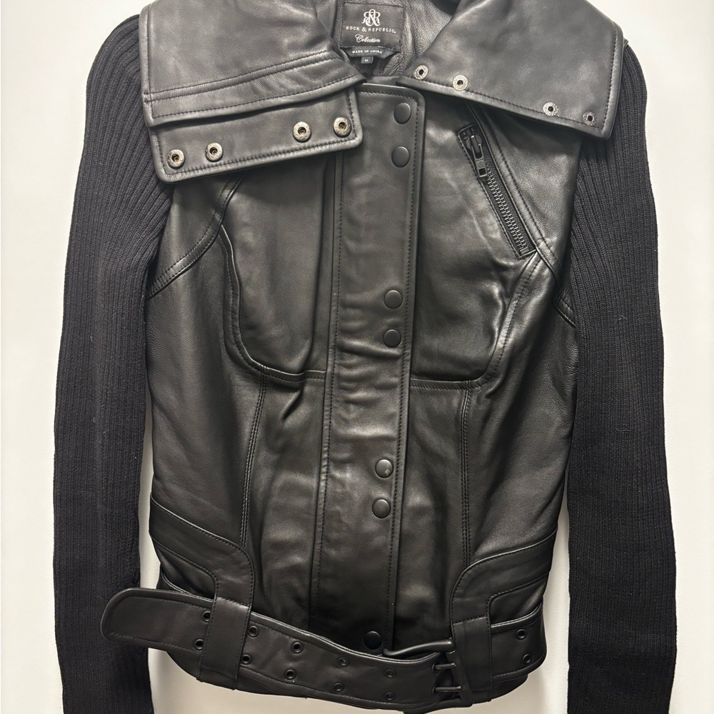 Rock & Republic Black Leather Jacket